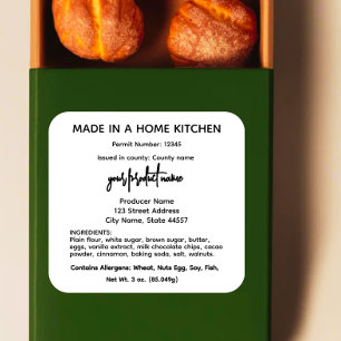 Etiquetas de la ley de alimentos para cabañas de C