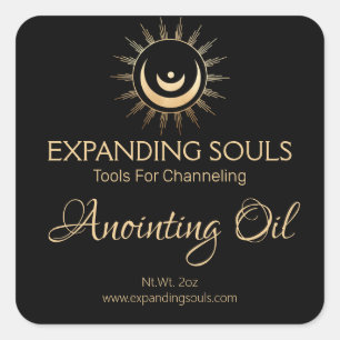 Etiquetas de la luna del aceite de unción