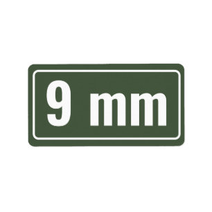 Etiquetas de la Organización de Calibre de 9 mm