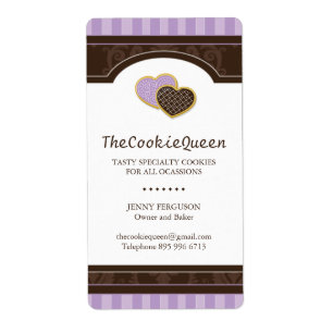 Etiquetas de la panadería de la galleta