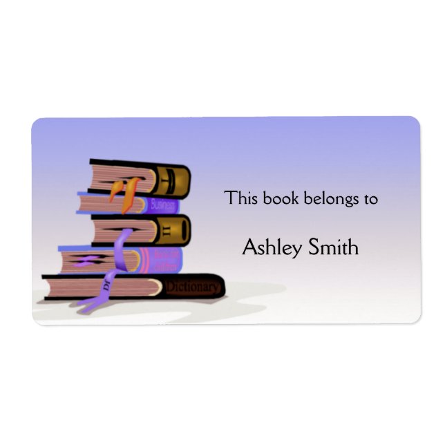 Etiquetas de la placa de biblioteca (Frente)