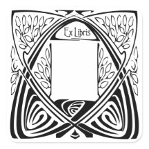 Etiquetas de la placa de la biblioteca antigua del