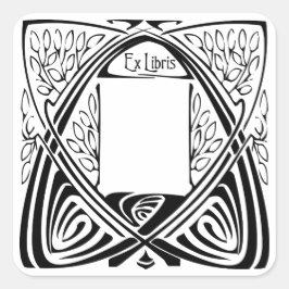 Etiquetas de la placa de la biblioteca antigua del