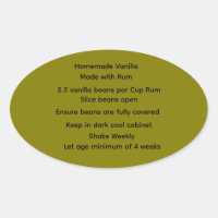 Etiquetas de la receta de Vanilla Bourbon caseras