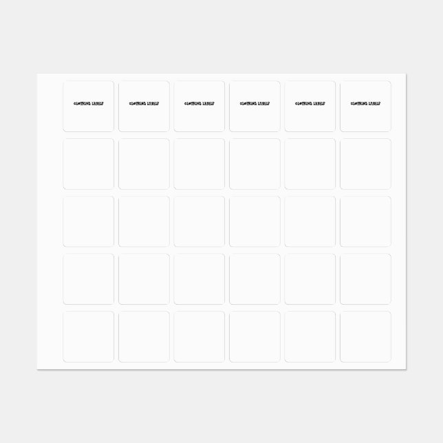 ETIQUETAS DE LA ROPA (Hoja)