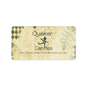 Etiquetas de la vela del Quaker