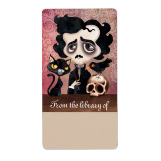 Etiquetas de libros de Edgar Poeta Stickers
