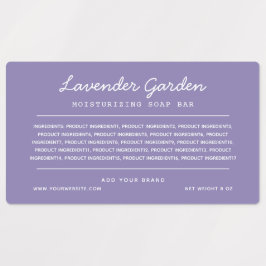 Etiquetas de lista de ingredientes de líneas de gu