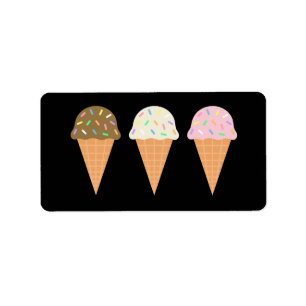 Etiquetas de los conos de helado
