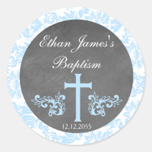Etiquetas de los pegatinas del favor del bautismo