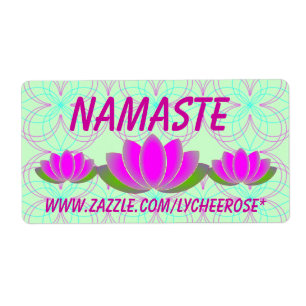 Etiquetas de loto de Namaste