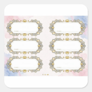 Etiquetas de loto dorado de lujo - Mandala de Ankh