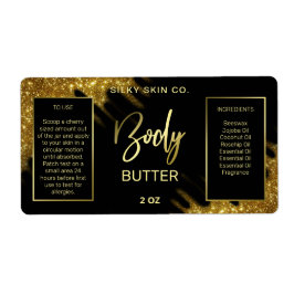 Etiquetas De Mantequilla De Cuerpo Negro Y Oro Esp