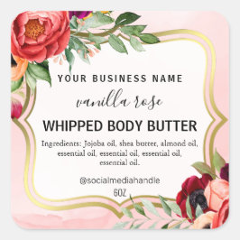 Etiquetas de Mantequilla de Cuerpo Rosado