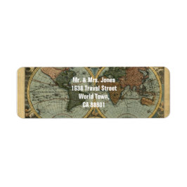 Etiquetas de mapas del mundo antiguo