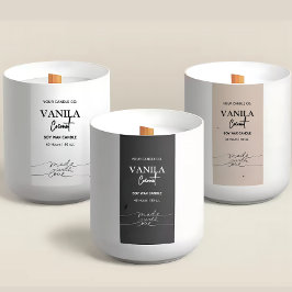 Etiquetas de Marca de Velas Verticales