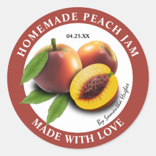 Etiquetas de Mermelada de Melocotón Casera