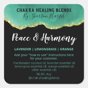 Etiquetas De Mezcla De Agentes verde azulados Y Or