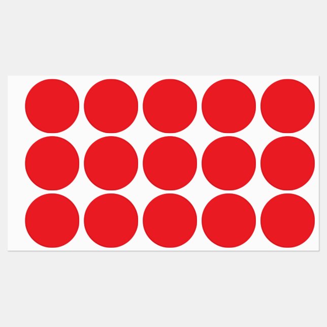 Etiquetas de Monograma Rojo Personalizadas (Hoja)
