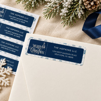 Etiquetas de Navidad para devolución con Azul Mari