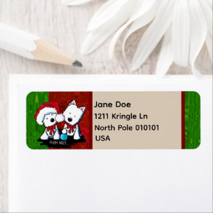 Etiquetas de Navidades de Westiers Terriers
