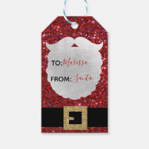 Etiquetas de navidades, etiquetas de Santa Claus,