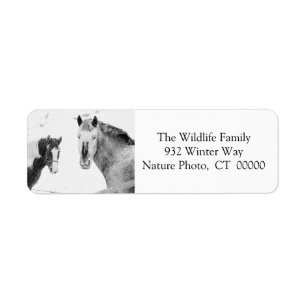 Etiquetas de Navidades personalizables de caballos