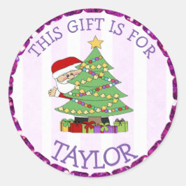 Etiquetas de Navidades personalizadas Cute Santa y