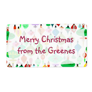 Etiquetas de Navidades retro