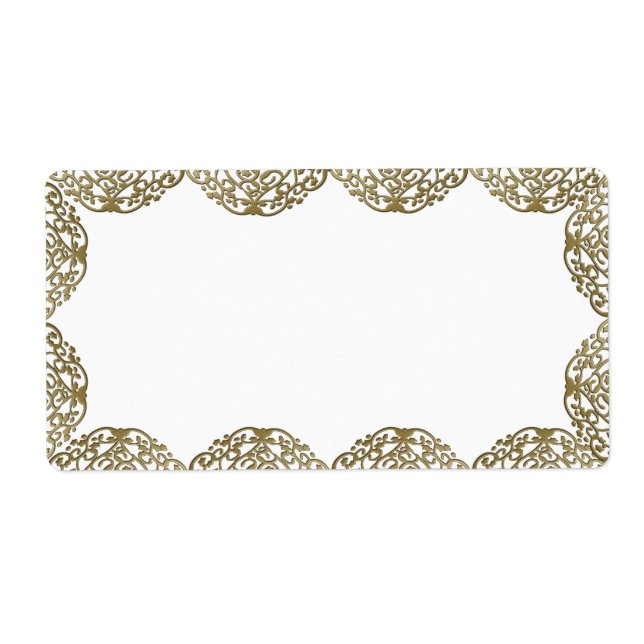 Etiquetas de Navidades Swirl Gold Onament (Frente)