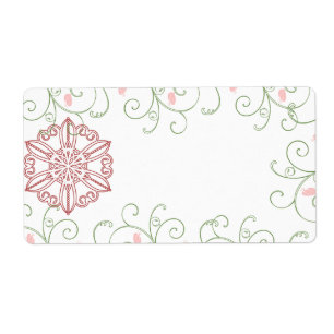 Etiquetas de Navidades Swirl Snowflake