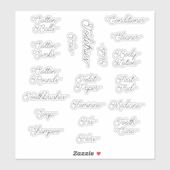 Etiquetas de nivel de tocador (Hoja)