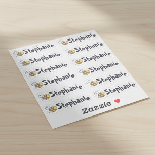 Etiquetas de nombre de abeja caprichosas - Juego d