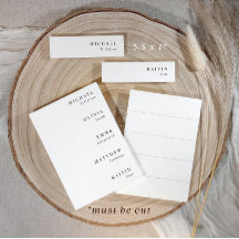 Etiquetas de nombre de boda para menús Tarjetas de