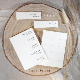 Etiquetas de nombre de boda para menús Tarjetas de