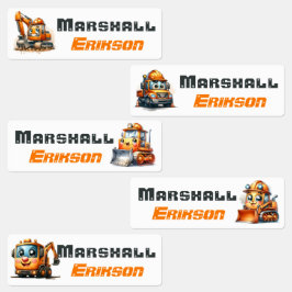 Etiquetas de nombre de construcción de corte imper