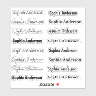 Etiquetas de nombre de corte de personalizado