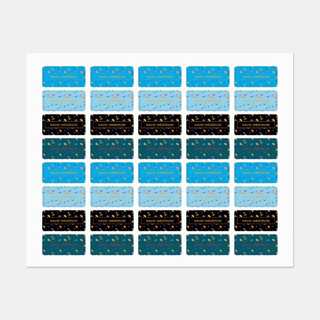 Etiquetas de nombre de espacio personalizadas Set  (Hoja)