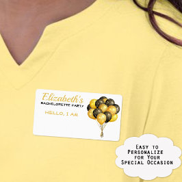 Etiquetas de nombre de etiqueta de papel de globos