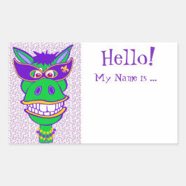 Etiquetas de nombre de la mula del animal del fies