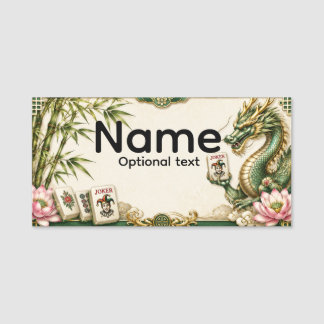 Etiquetas de nombre de Mahjong