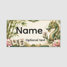 Etiquetas de nombre de Mahjong