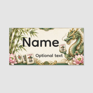Etiquetas de nombre de Mahjong