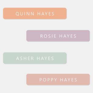 Etiquetas de nombre de Pastel silenciado