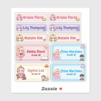 Etiquetas de nombre de princesa personalizadas – P