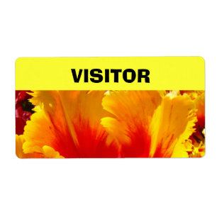 Etiquetas de nombre de VISITANTE Tulipanes Florale