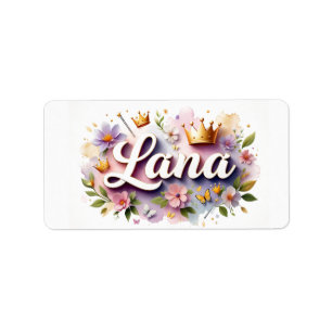 Etiquetas de nombre florales de princesa – Pegatin