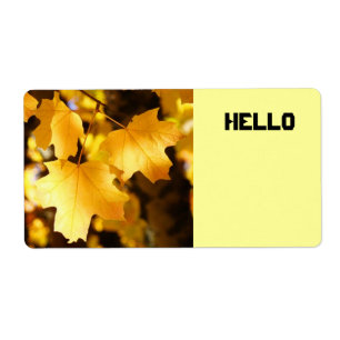 Etiquetas de nombre HELLO personalizadas Hojas de