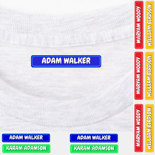 Etiquetas de Nombre Impermeables para Campamento, 