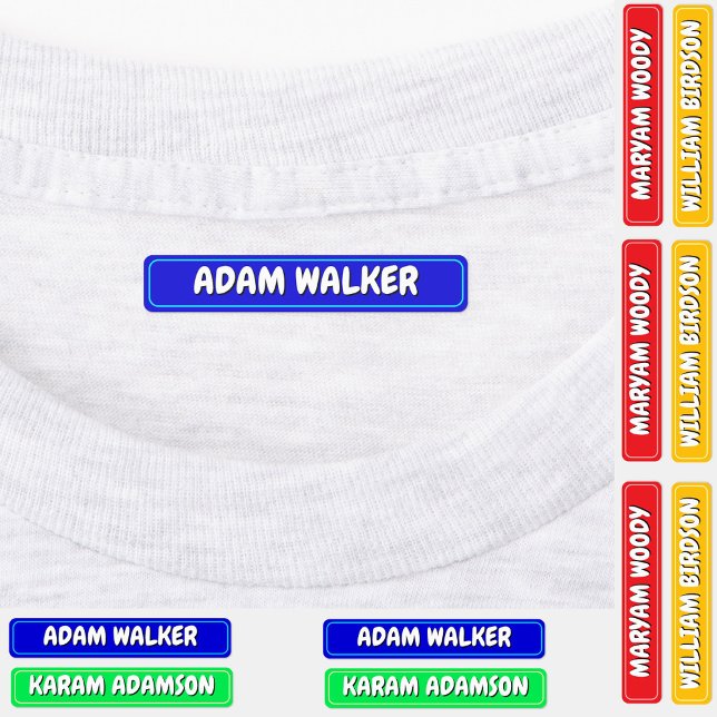 Etiquetas de Nombre Impermeables para Campamento,  (Waterproof Labels for Clothing
)